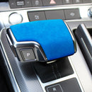 Car Suede Shift Knob Handle Cover B Version for Audi A6/A7(2019+) & SQ8(2017+) & RS6/RS7(2019+) & Q8/S8(2020+), Suitable for Left Driving(Sky Blue)