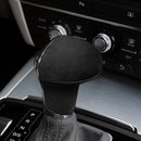 2 PCS / Set Car Suede Shift Knob Handle Cover for Audi A4/A5(2013-2016) & A6(2009-2015) & Q5(2013-2018), Suitable for Left Driving(Black Grey)