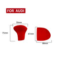 2 PCS / Set Car Suede Shift Knob Handle Cover for Audi A4/A5(2013-2016) & A6(2009-2015) & Q5(2013-2018), Suitable for Left Driving(Wine Red)