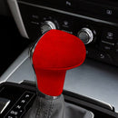 2 PCS / Set Car Suede Shift Knob Handle Cover for Audi A4/A5(2013-2016) & A6(2009-2015) & Q5(2013-2018), Suitable for Left Driving(Wine Red)