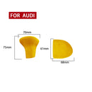 2 PCS / Set Car Suede Shift Knob Handle Cover for Audi A4/A5(2013-2016) & A6(2009-2015) & Q5(2013-2018), Suitable for Left Driving(Yellow)