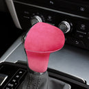 2 PCS / Set Car Suede Shift Knob Handle Cover for Audi A4/A5(2013-2016) & A6(2009-2015) & Q5(2013-2018), Suitable for Left Driving(Pink)