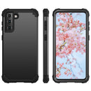 For Samsung Galaxy S21 FE 3 in 1 Shockproof PC + Silicone Protective Case(Black)