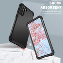 For Samsung Galaxy S21 FE 3 in 1 Shockproof PC + Silicone Protective Case(Black)