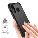For Samsung Galaxy A20 / A30 / A50 3 in 1 Shockproof PC + Silicone Protective Case(Black)