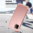 For Samsung Galaxy A22 5G 3 in 1 Shockproof PC + Silicone Protective Case(Rose Gold)