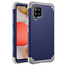 For Samsung Galaxy A42 5G 3 in 1 Shockproof PC + Silicone Protective Case(Navy Blue + Grey)