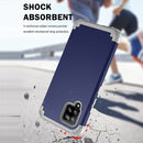 For Samsung Galaxy A42 5G 3 in 1 Shockproof PC + Silicone Protective Case(Navy Blue + Grey)