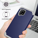 For Samsung Galaxy A42 5G 3 in 1 Shockproof PC + Silicone Protective Case(Navy Blue + Grey)