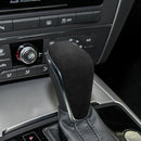 Car Suede Shift Knob Handle Cover for Audi A6 / S6 / A7(2015-2018) , Suitable for Left Driving(Black Grey)