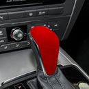 Car Suede Shift Knob Handle Cover for Audi A6 / S6 / A7(2015-2018) , Suitable for Left Driving(Wine Red)
