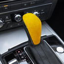 Car Suede Shift Knob Handle Cover for Audi A6 / S6 / A7(2015-2018) , Suitable for Left Driving(Yellow)