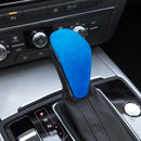Car Suede Shift Knob Handle Cover for Audi A6 / S6 / A7(2015-2018) , Suitable for Left Driving(Sky Blue)