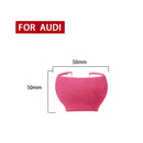 Car Suede Shift Knob Handle Cover for Audi A3(2010-2013) / Q3(2013-2018) / TTRS(2013-2020) , Suitable for Left Driving(Pink)