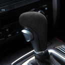Car Suede Shift Knob Handle Cover for Audi A4(2009-2012) / A5(2008-2010) / Q5(2009-2012), Suitable for Left Driving(Black Grey)