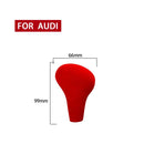Car Suede Shift Knob Handle Cover for Audi A4(2009-2012) / A5(2008-2010) / Q5(2009-2012), Suitable for Left Driving(Wine Red)