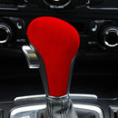 Car Suede Shift Knob Handle Cover for Audi A4(2009-2012) / A5(2008-2010) / Q5(2009-2012), Suitable for Left Driving(Wine Red)