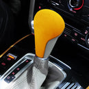 Car Suede Shift Knob Handle Cover for Audi A4(2009-2012) / A5(2008-2010) / Q5(2009-2012), Suitable for Left Driving(Yellow)