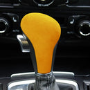 Car Suede Shift Knob Handle Cover for Audi A4(2009-2012) / A5(2008-2010) / Q5(2009-2012), Suitable for Left Driving(Yellow)