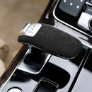 Car Suede Shift Knob Handle Cover for Audi A8(2011-2017) , Suitable for Left Driving(Black Grey)
