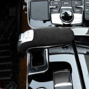 Car Suede Shift Knob Handle Cover for Audi A8(2011-2017) , Suitable for Left Driving(Black Grey)