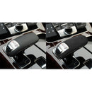 Car Suede Shift Knob Handle Cover for Audi A8(2011-2017) , Suitable for Left Driving(Black Grey)