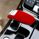 Car Suede Shift Knob Handle Cover for Audi A8(2011-2017) , Suitable for Left Driving(Wine Red)
