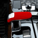 Car Suede Shift Knob Handle Cover for Audi A8(2011-2017) , Suitable for Left Driving(Wine Red)