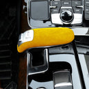 Car Suede Shift Knob Handle Cover for Audi A8(2011-2017) , Suitable for Left Driving(Yellow)