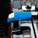 Car Suede Shift Knob Handle Cover for Audi A8(2011-2017) , Suitable for Left Driving(Sky Blue)