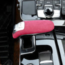 Car Suede Shift Knob Handle Cover for Audi A8(2011-2017) , Suitable for Left Driving(Pink)