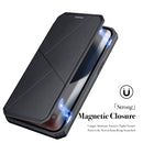 DUX DUCIS New Skin X Series PU + TPU Horizontal Flip Leather Case with Holder & Card Slots For iPhone 13(Black)