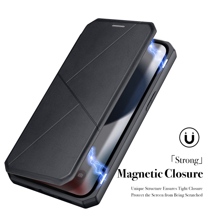 DUX DUCIS New Skin X Series PU + TPU Horizontal Flip Leather Case with Holder & Card Slots For iPhone 13(Black)