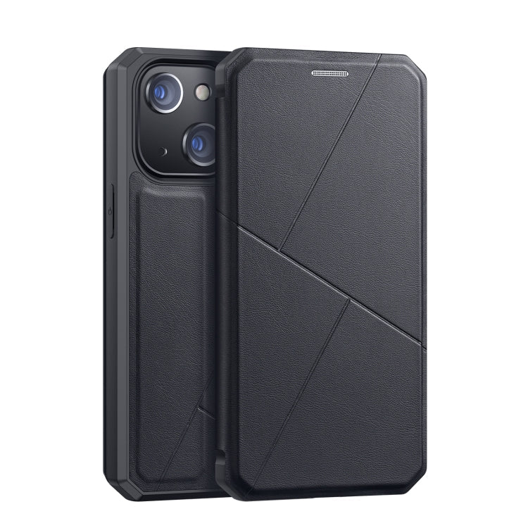 DUX DUCIS New Skin X Series PU + TPU Horizontal Flip Leather Case with Holder & Card Slots For iPhone 13(Black)