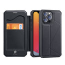 DUX DUCIS New Skin X Series PU + TPU Horizontal Flip Leather Case with Holder & Card Slots For iPhone 13 Pro(Black)