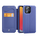 DUX DUCIS New Skin X Series PU + TPU Horizontal Flip Leather Case with Holder & Card Slots For iPhone 13 Pro Max(Blue)