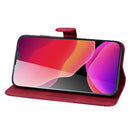 Retro Skin Feel Butterflies Embossing Horizontal Flip Leather Case with Holder & Card Slots & Wallet For iPhone 13(Red)