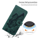 Retro Skin Feel Butterflies Embossing Horizontal Flip Leather Case with Holder & Card Slots & Wallet For iPhone 13(Green)
