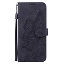 Retro Skin Feel Butterflies Embossing Horizontal Flip Leather Case with Holder & Card Slots & Wallet For iPhone 13(Black)