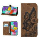 Retro Skin Feel Butterflies Embossing Horizontal Flip Leather Case with Holder & Card Slots & Wallet For iPhone 13(Brown)