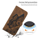 Retro Skin Feel Butterflies Embossing Horizontal Flip Leather Case with Holder & Card Slots & Wallet For iPhone 13(Brown)