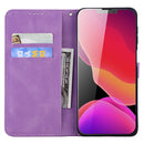 Retro Skin Feel Butterflies Embossing Horizontal Flip Leather Case with Holder & Card Slots & Wallet For iPhone 13(Purple)