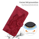 Retro Skin Feel Butterflies Embossing Horizontal Flip Leather Case with Holder & Card Slots & Wallet For iPhone 13 Pro(Red)