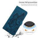 Retro Skin Feel Butterflies Embossing Horizontal Flip Leather Case with Holder & Card Slots & Wallet For iPhone 13 Pro(Blue)