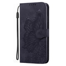 Retro Skin Feel Butterflies Embossing Horizontal Flip Leather Case with Holder & Card Slots & Wallet For iPhone 13 Pro(Black)