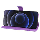 Retro Skin Feel Butterflies Embossing Horizontal Flip Leather Case with Holder & Card Slots & Wallet For iPhone 13 Pro(Purple)