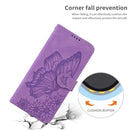 Retro Skin Feel Butterflies Embossing Horizontal Flip Leather Case with Holder & Card Slots & Wallet For iPhone 13 Pro(Purple)