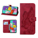 Retro Skin Feel Butterflies Embossing Horizontal Flip Leather Case with Holder & Card Slots & Wallet For iPhone 13 Pro Max(Red)