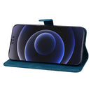 Retro Skin Feel Butterflies Embossing Horizontal Flip Leather Case with Holder & Card Slots & Wallet For iPhone 13 Pro Max(Blue)