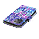 3D Painting Pattern Coloured Drawing Horizontal Flip PU Leather Case with Holder & Card Slots & Wallet For iPhone 13 mini(Starry Sky Wind Chimes)